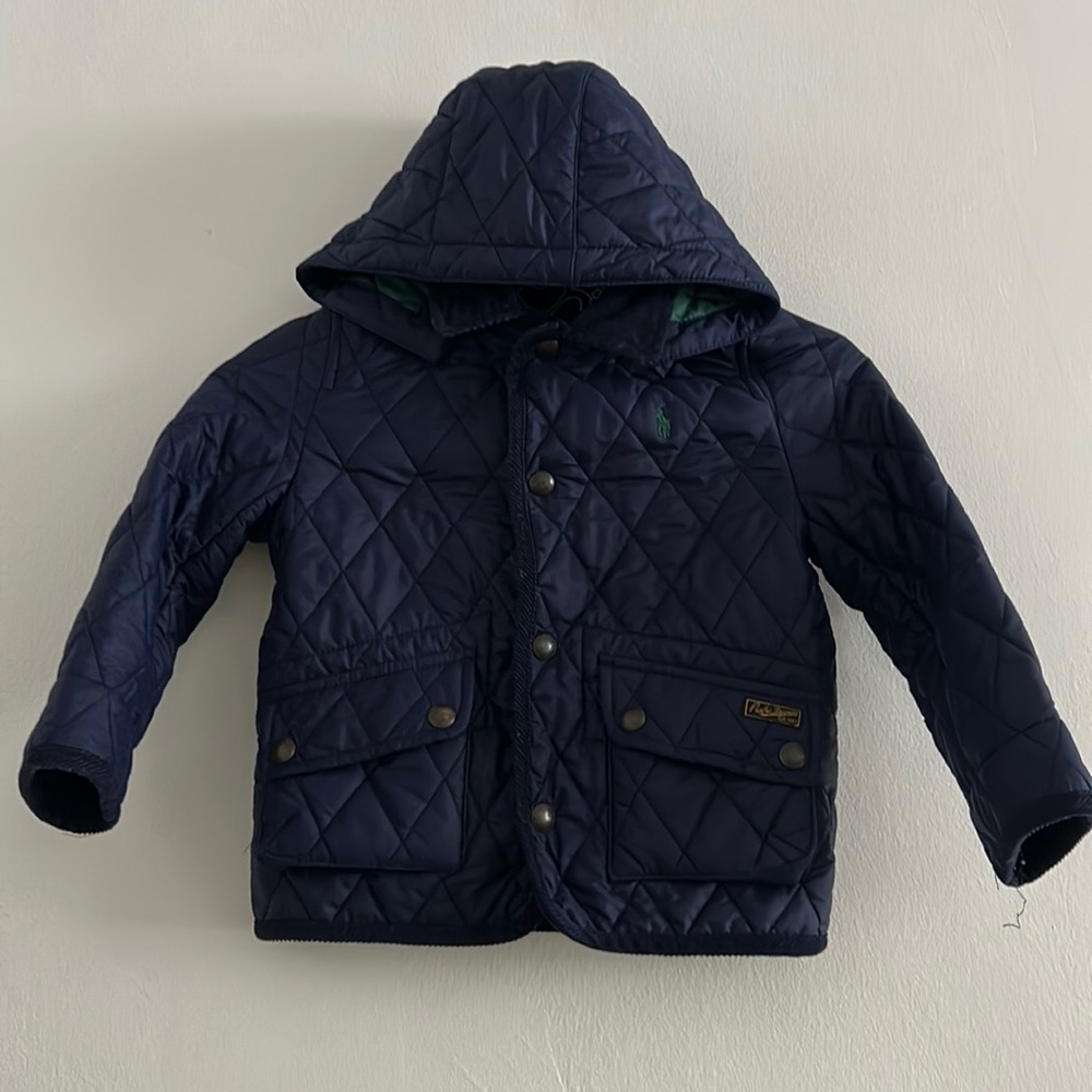 Polo Ralph Lauren Toddler Water- Repellent Hooded Barn Jacket Size 3T